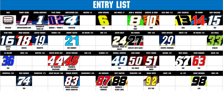 CWTS ENTRY LIST