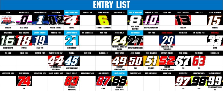 CWTS ENTRY LIST