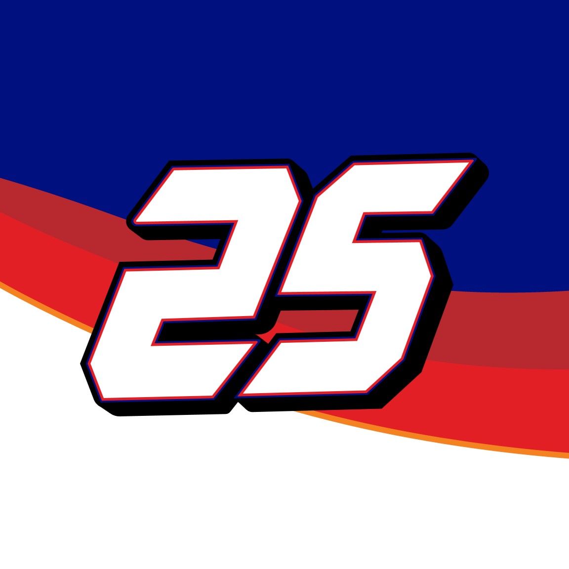 2025 HARRISON BURTON XFINITY NUMBER CARDS